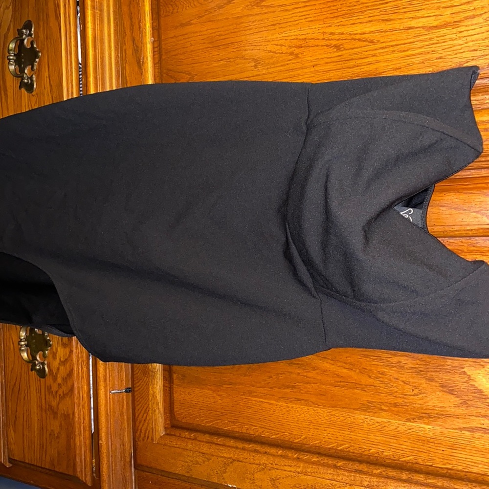 Black dress with a high slit